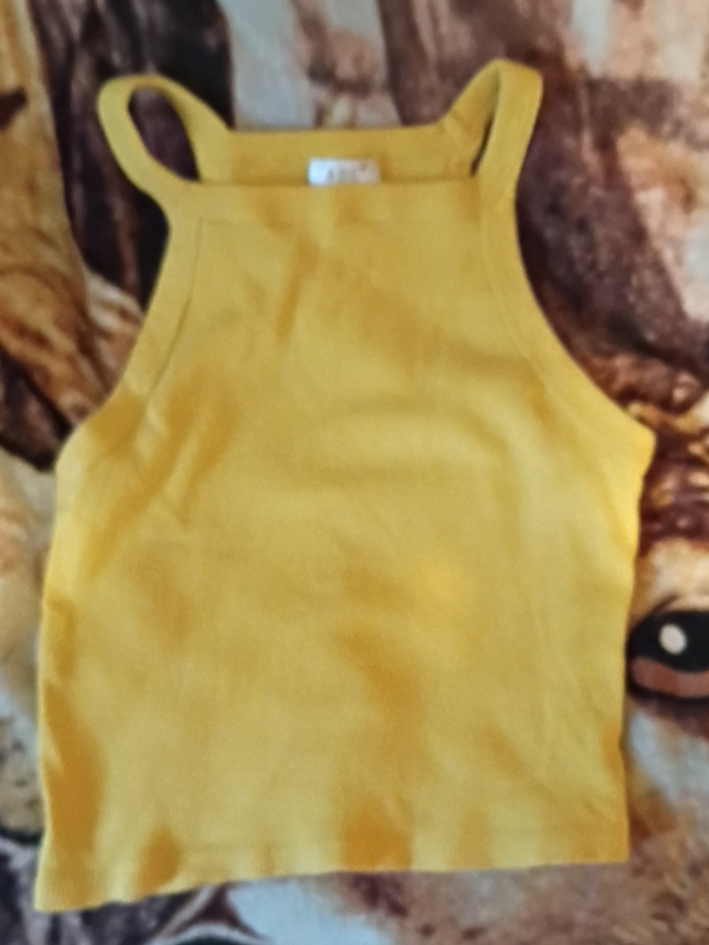 DC Yellow Ribbed Crewneck Top